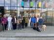 Společná fotografie před nákupním centrem Citypark. Zleva: p. Šopová, sl. Lenka (dobrovolnice), p. Voráčková, p. Šopa, p. Neckářová, p. Špinarová, DiS., sl. Adriana, p. Limberk, p. Cabajová, DiS., p. Ilona (dobrovolnice), p. Limberková